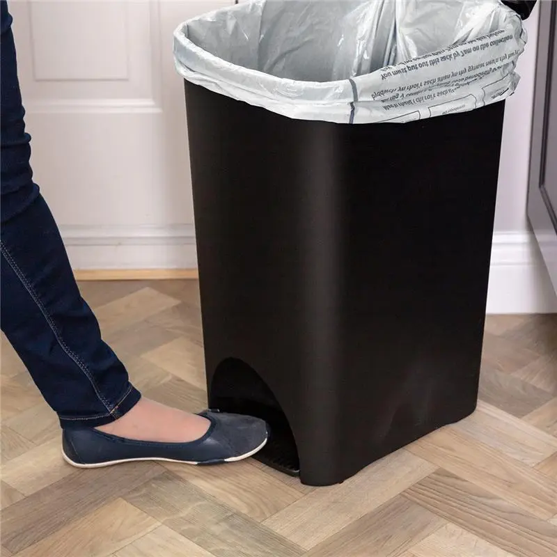 Eco Made from 100 Percent Plastic Family Kitchen Pedal Bin, 519001ADF, Recycled Dark Grey, 40 Litre 5