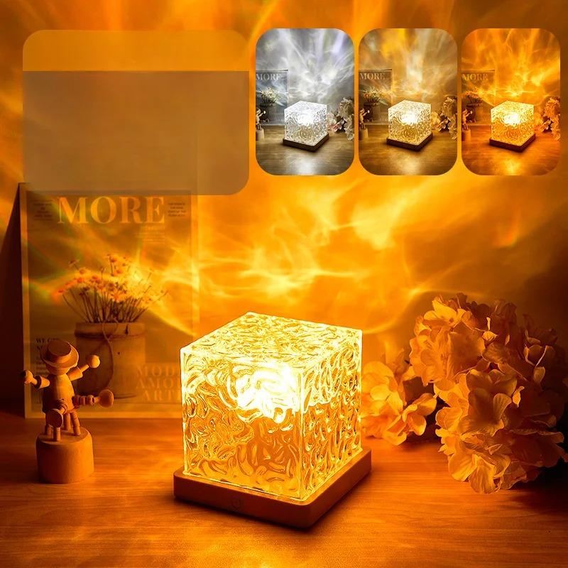 Ocean Wave Projector Light 16 Colors Midnight Aura Aurora Glow Lamp Home Office Bar Restaurant Underwater Projector Night Light 4