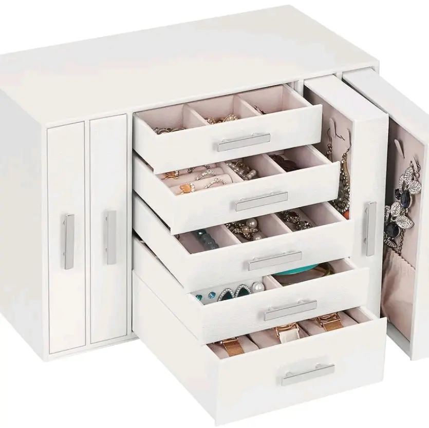 Top Quality ANWBROAD Jewellery Box Drawer Organiser Jewelry Box 5 TIER RRP £69.99