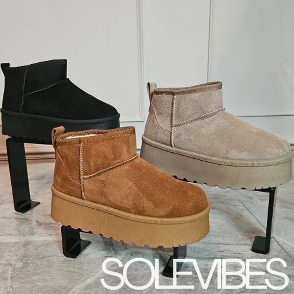 SoleVibes NOVA Women's Boots in Faux Suede Thermal Slip On for Indoor and Outdoor Wear Stylish Comfort Footwear Fur Shoe Christmas present Stocking fillers Girl Decor warm slippers trendy shoes