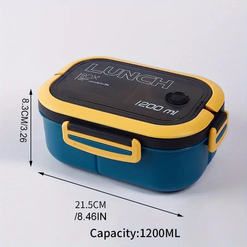 Premium Leak-Proof Dual-Compartment Lunch Box, Microwave-Safe, Spacious, and Easy to Clean with Cutlery Set – Ideal for Meal Prep, Work, Office, School, Travel and Picnic Modern  Bento Box for Kids, Adults, Food Storage, Reusable Lunchbox ,Tableware heate 9
