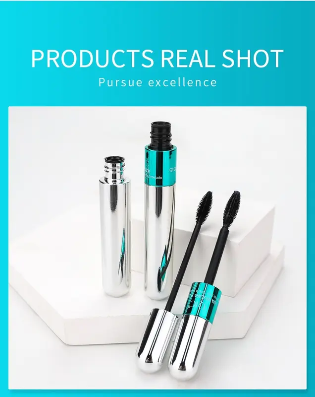 QIC 2 in 1 4D Silk Fiber Lash Mascara for Natural Lengthening and Thickening Effect - Makeup, Eyelashes Cosmetic mega volume striplashes 3