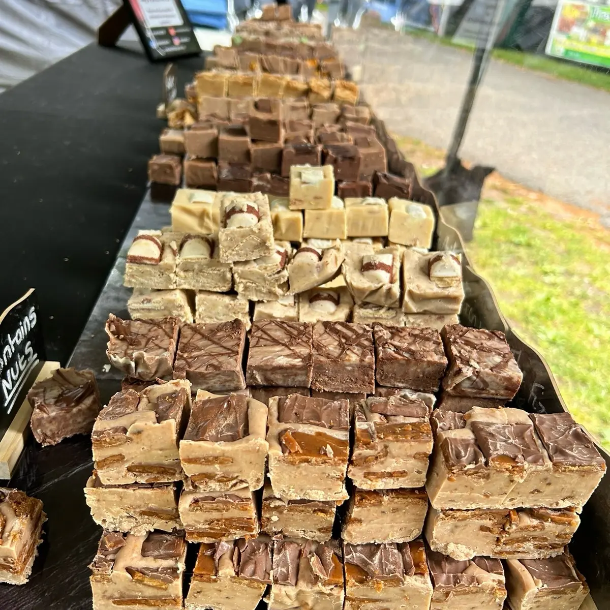 Homemade Chocolate Fudge. £1 per 1 piece. 18 different chocolate flavours to choose from. List of flavours in the product description and variations. Milk chocolate snack dessert
