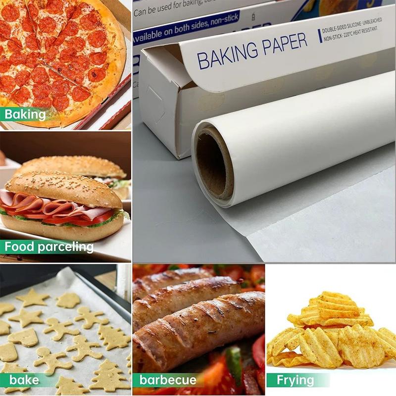 VegiMax Non-Stick White Parchment Paper by Bakewell – Perfect for Baking, Cooking & Roasting!  300mm Wide, 7 Rolls! Heat-Resistant & Food-Safe, Ideal for Cakes, Cookies, Meat, and More! Upgrade Your Kitchen Essentials Today! Bakeware Utensils 4