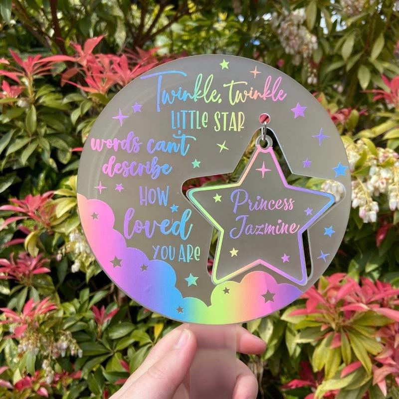 Rainbow Memorial Grave Marker Gift Stake Twinkle Twinkle Little Star Rainbow / Grief / Loss 0