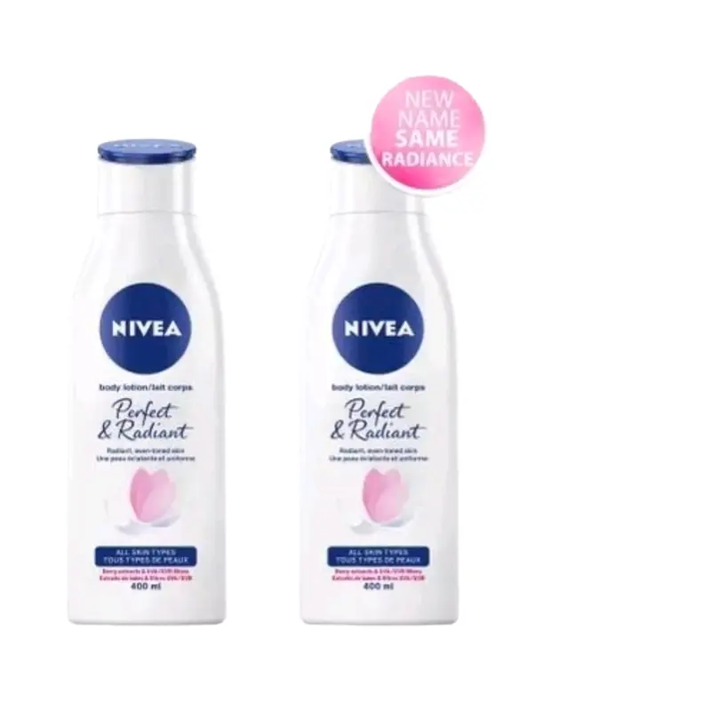 Nivea Perfect & Radiant Even-tone Moisturising Body Lotion 2 x 400ml - All Skin Types - Body Care, Comfort 1