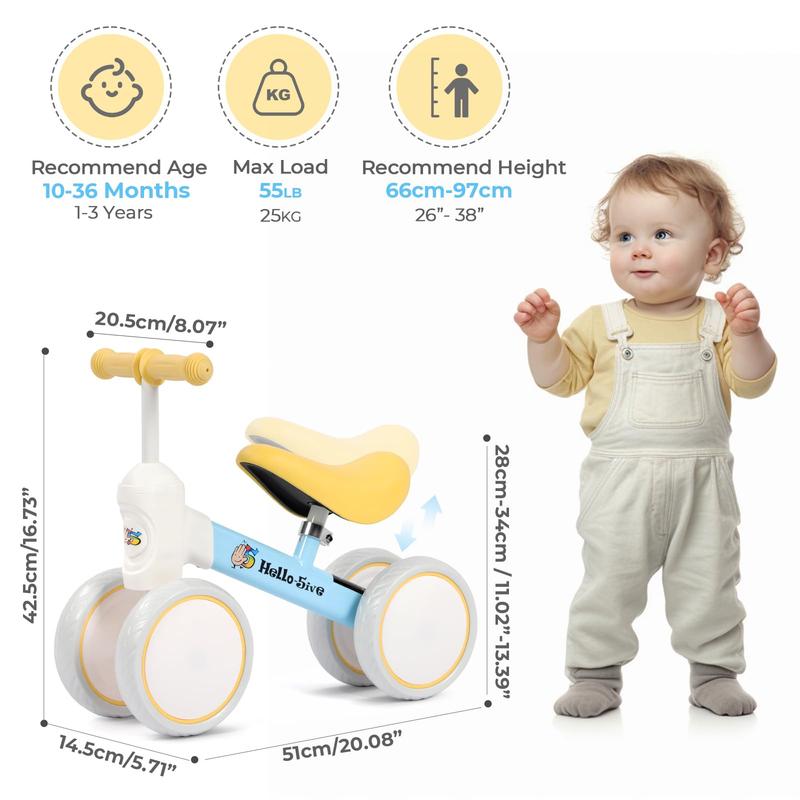 Baby Balance Bike,Indoor Outdoor Toys Baby Ride On Bike No Pedals for 1-3 Year Old Boys Girls Kids Toddlers First Bike, Best Easter Gifts for Kids 2