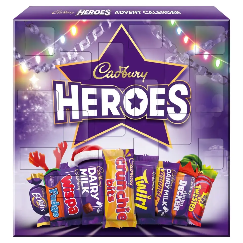 Cadbury Heroes Advent Calendar 230G - Chocolate Treats for the Holidays