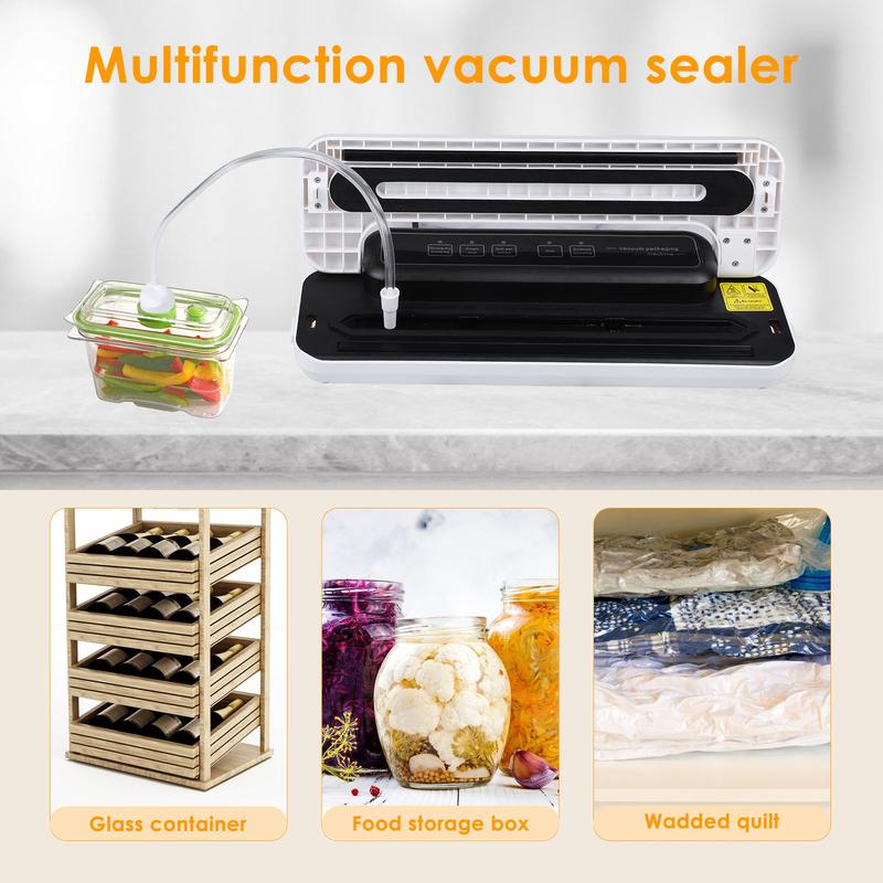 Uten Vacuum Sealing Machine Full Automatic Sealing Packing Food Sealer Easy-to-Use Touch Operation Two Selectable Vacuum Modes Food Safe Fresh Storage 5