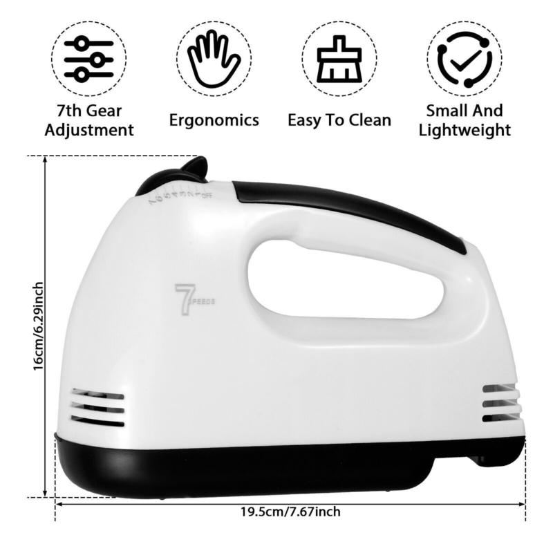 7 Speed Electric Hand Hero Mixer Electronic Handheld Whisk Food Blender Egg Cake 2