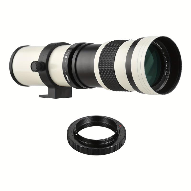 TOMSHOO Andoer Camera MF Super Telephoto Zoom Lens F/8.3-16 420-800mm T2 Mount With AI-mount Adapter Ring Universal 1/4 Thread Replacement For Nikon AI-mount D50 D90 D5100 D7000 D3 D5100 D3100 D3000 D60 Cameras 4