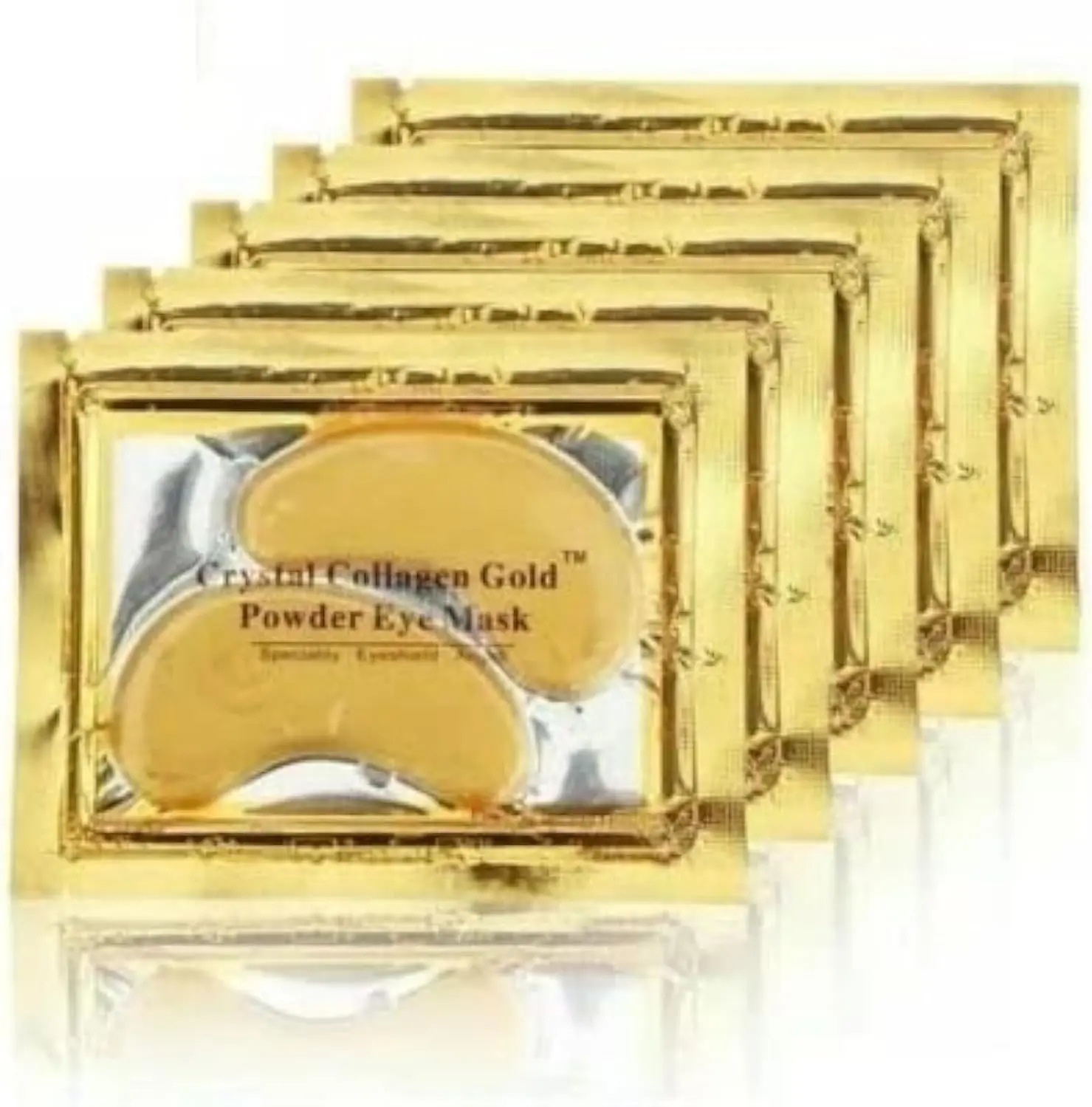 10pcs/set Crystal Collagen 24k Gold Under Eye Gel Pad Face Mask Anti Aging Wrinkle