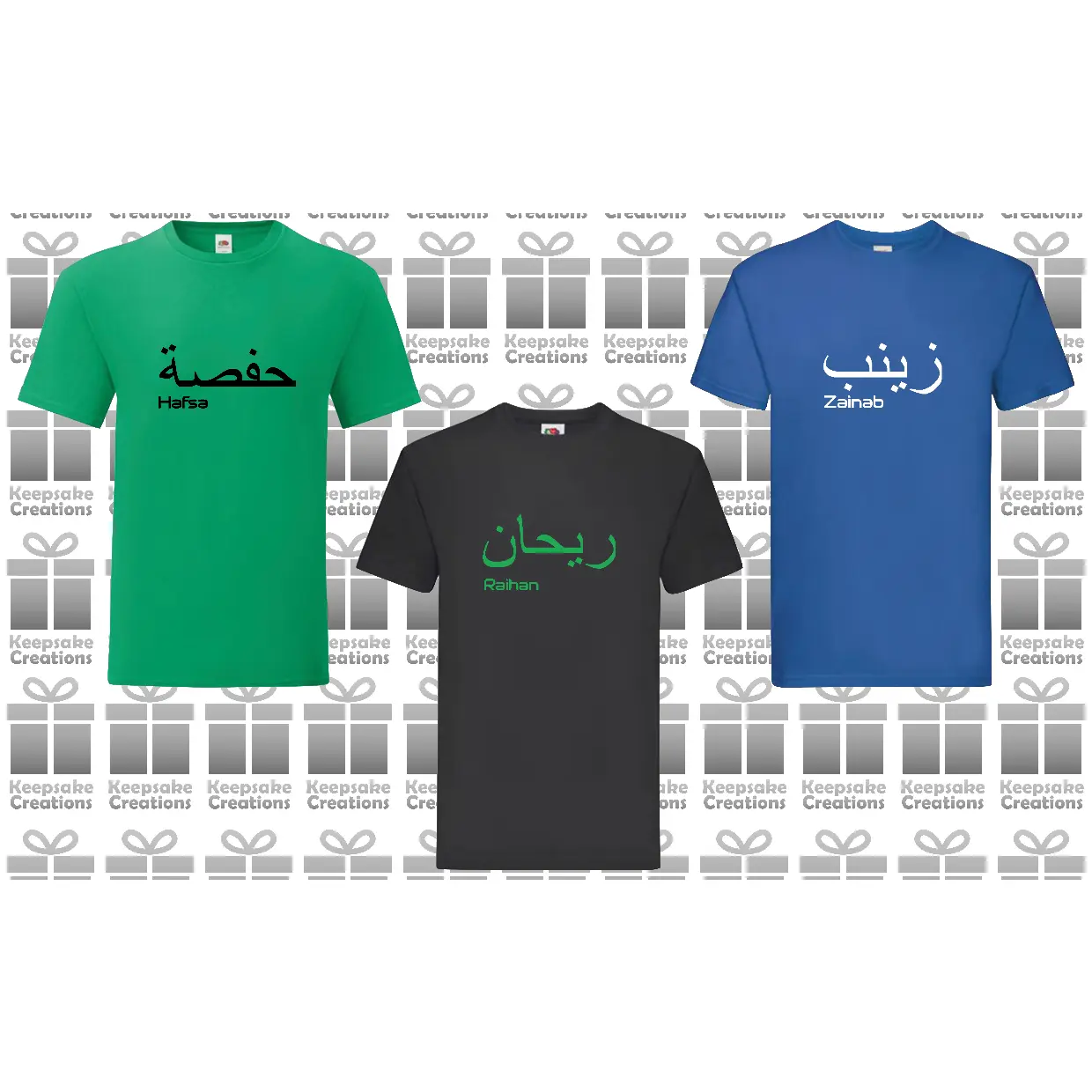 Personalised Unisex Standard Arabic English T-shirt #BBG Cotton Mens Ladies Top Tshirt