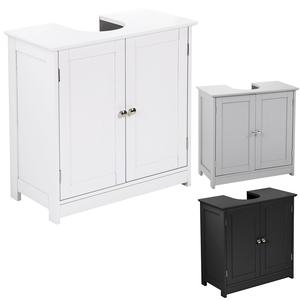 Taylor & Brown Under Sink Bathroom Cabinet Storage Cupboard Organiser Free Standing Wooden Sink Storage Unit Basin with Shelf, 60cm x 30cm x 60cm