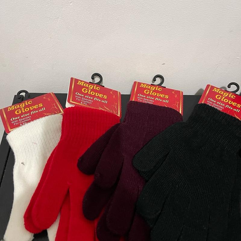 Xmas Styled Gloves Winter Black Mittens 8