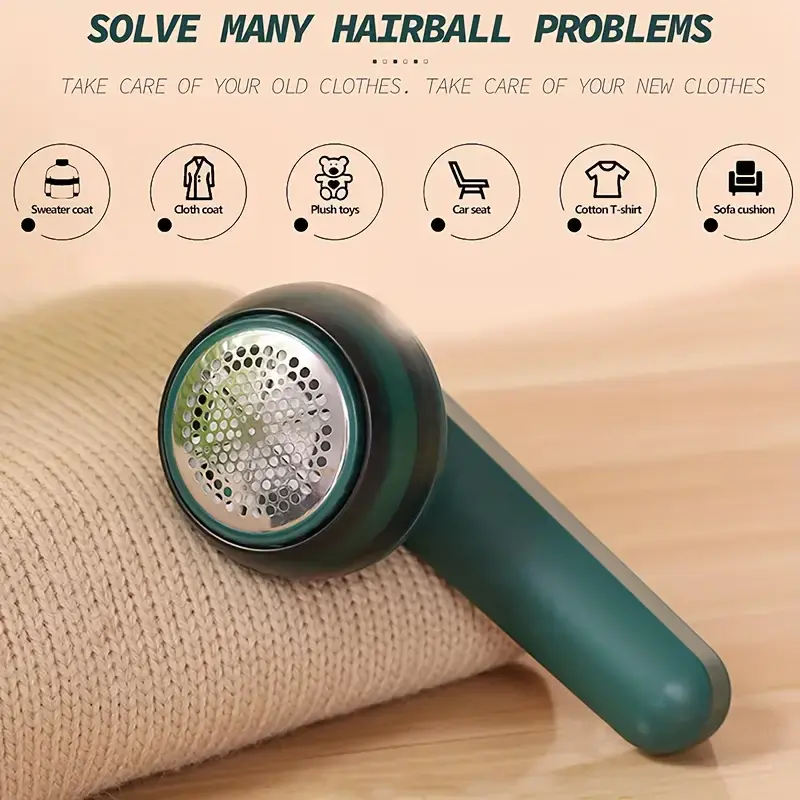 1set, Fabric Shaver, Electric Lint Remover, USB Rechargeable Sweater Shaver, Power Lint Shaver, Fuzz Remover, Pilling Remover, Portable Hairball Trimmer For Clothes, Bedding, Furniture, Carpet, Sofa, Cleaning Supplies, Cleaning Gadgets 3