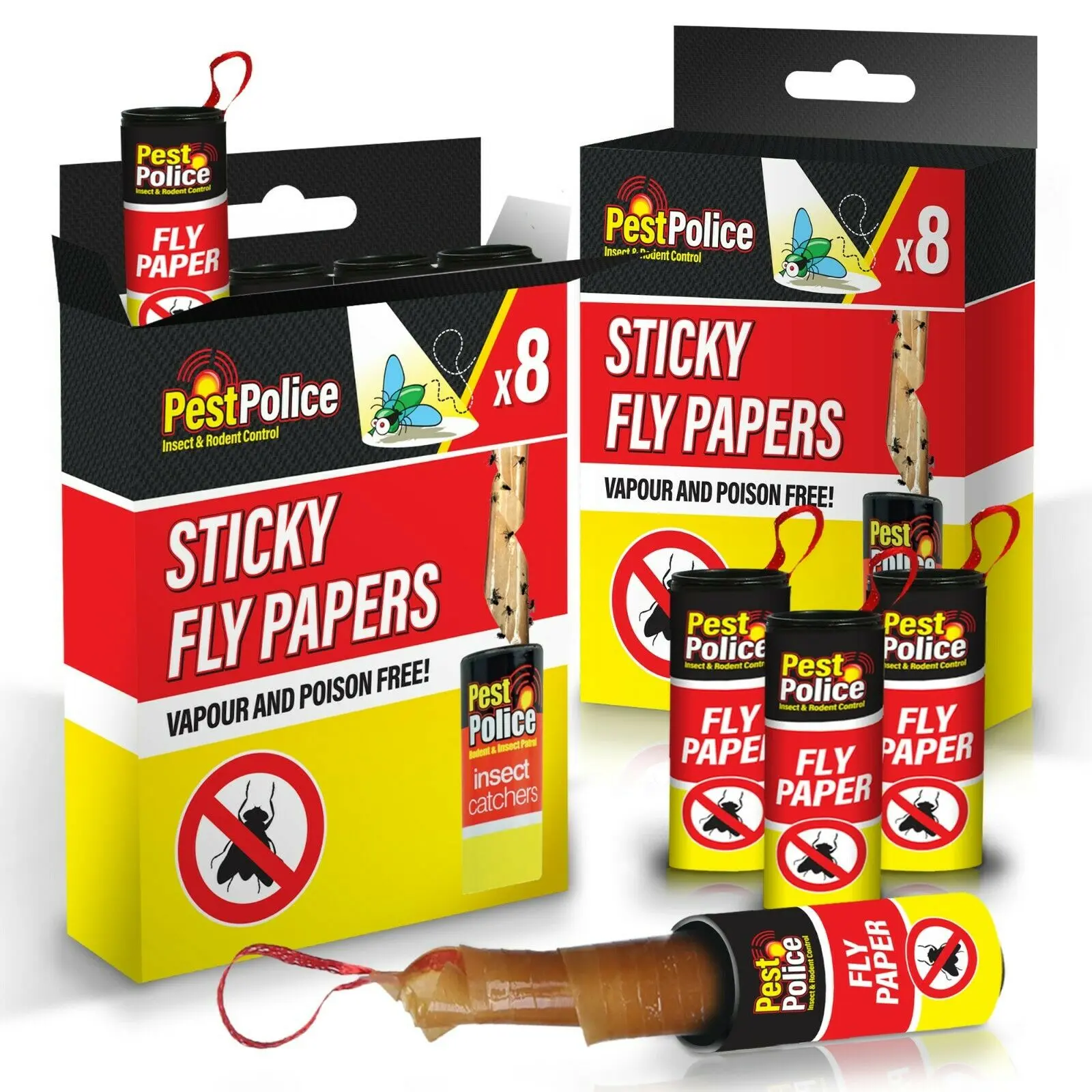 Fly Catcher Insect Trap Killer Bug Flies Wasp Sticky Paper Strong Glue Roll Tape Room Kitchen