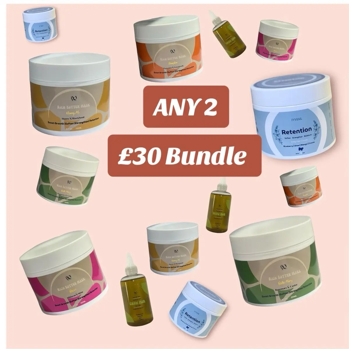 ANY 2 Items £30 Hair Care Bundle oil