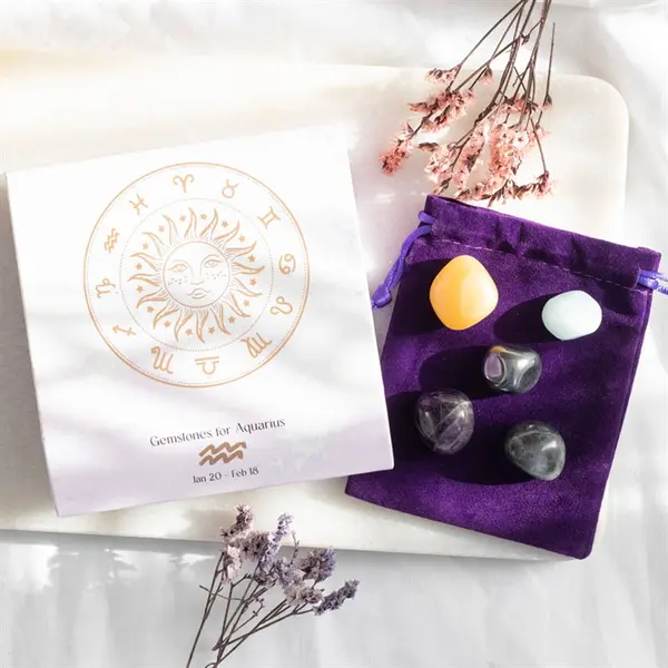 Aquarius Crystal Tumblestone Set 4