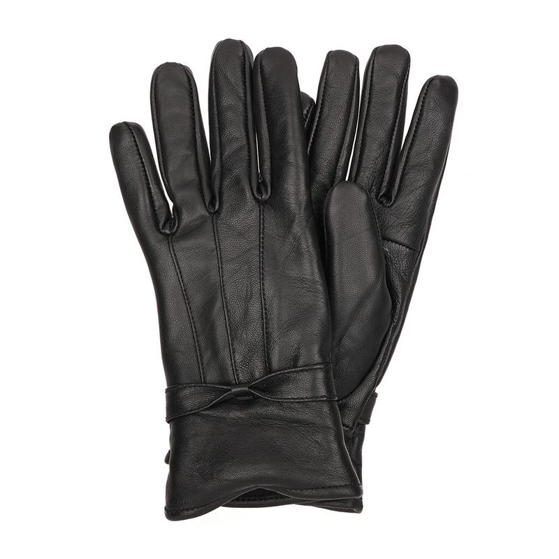 Ladies Leather Tom Franks Gloves  – Black Leather Gloves, Warm Winter Gloves, Elegant, Great Quality, S/M & M/L 4