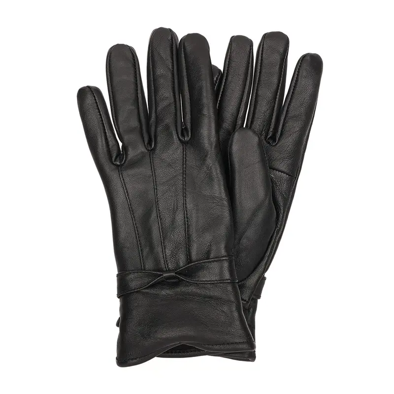 Ladies Leather Tom Franks Gloves  – Black Leather Gloves, Warm Winter Gloves, Elegant, Great Quality, S/M & M/L 4
