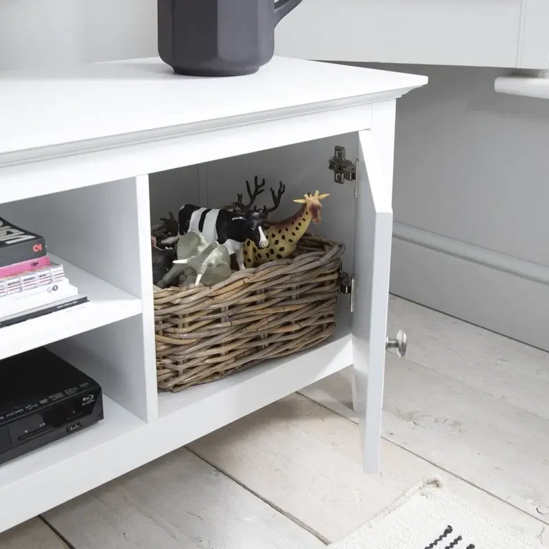 Karlstad TV Unit with Storage in Classic White or Grey 2