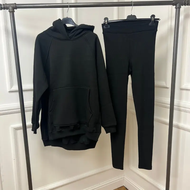Women’s Fleece Oversize Hoodie & Leggings Loungewear Co Ord Set- Molly 2