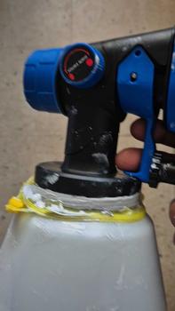 Product Review of DayPlus Paint Sprayer 550W Electric Spray Gun with 1000ml Detachable Container Easy to Clean, 1.8mm Copper Nozzles and 3 Patterns, 5ft Cord, for DIY Furniture, Cabinets, Fence, Railing Painting from S**a (**) 0