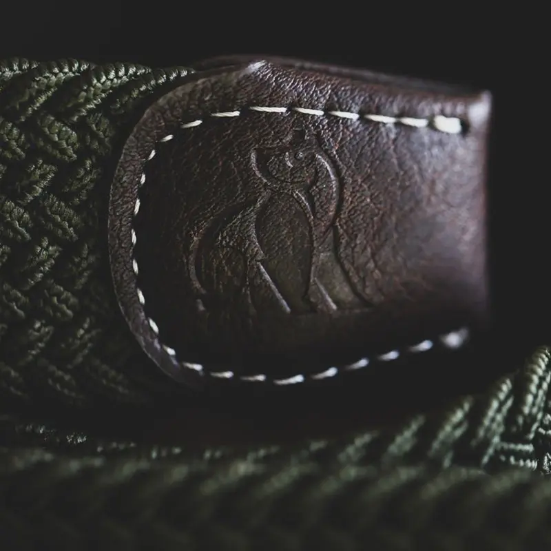 Woven Belt - Lime Green Zigzag 4