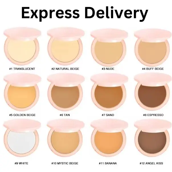2024 Soft and Bright AirBrush BB Filter Pressed Powder & Concealer: Lightweight, Fine Line Fade, Long-Lasting Foundation Powder for a Radiant, Natural Look Makeup to Dark Skin Cosmetic 0