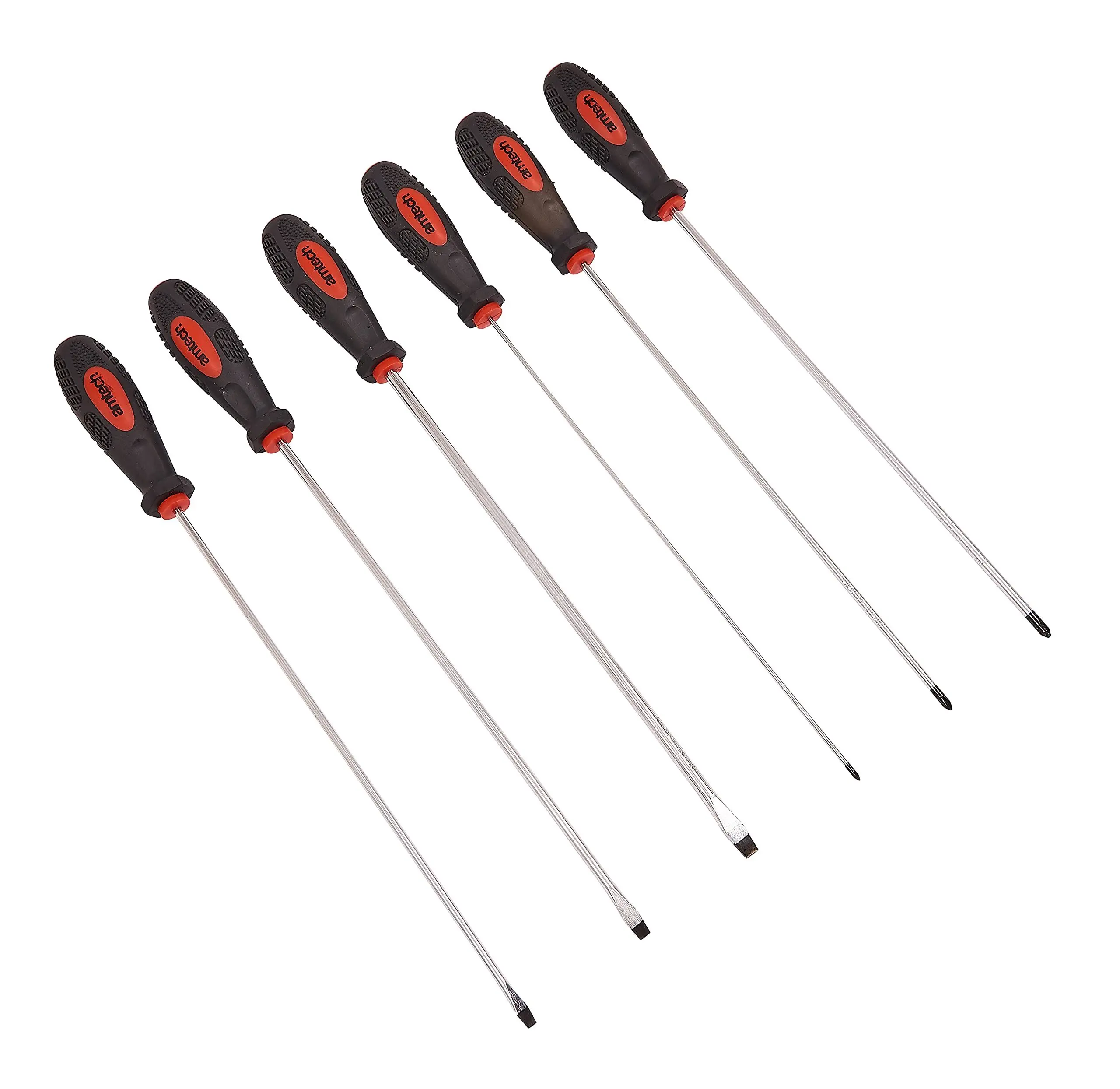 6 Piece long reach screwdriver set - L0725