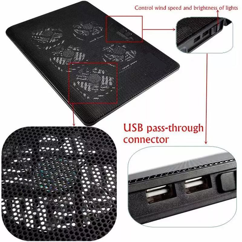 Universal Super Silent Cooling Pad For Laptop, Netbook, Macbook Adjustable Stand 2