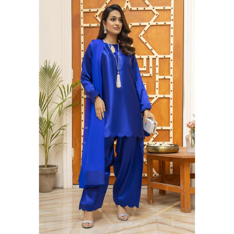 Sneha Ready to Wear 3 Pcs Silk Dress 4