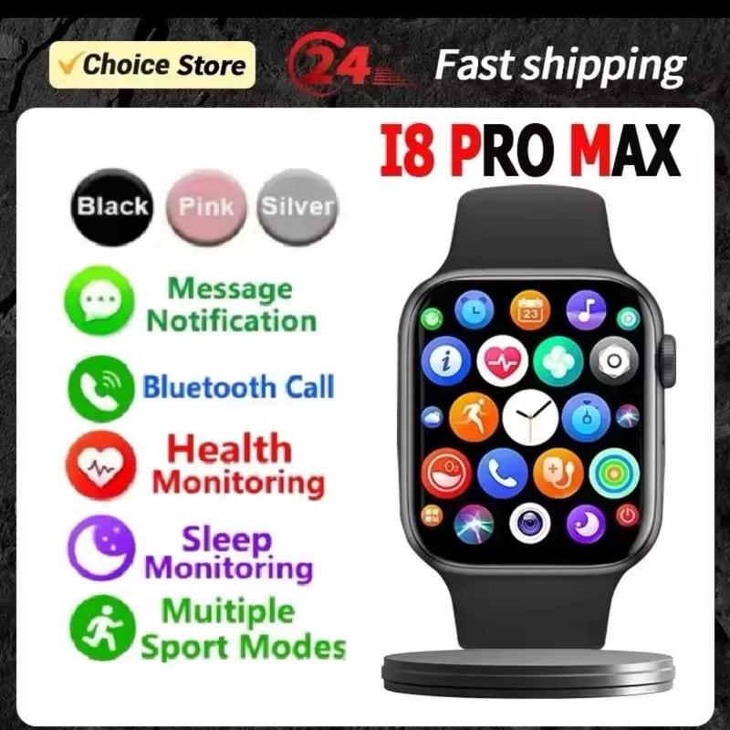Stainless Smartwatch Women's and Men's Watch with BT Call and Wireless Charging - Waterproof Wearable Device Chargeable 0