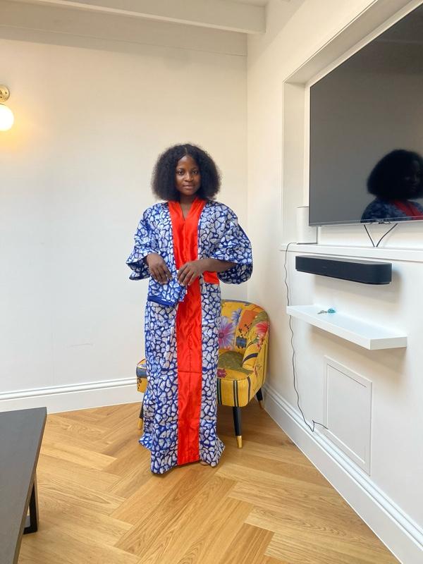 Product Introduction of Women's Kampala Fabric Kaftan Gown for Casual Summer Wear - High Quality Comfort - Vneck, Womenswear 0