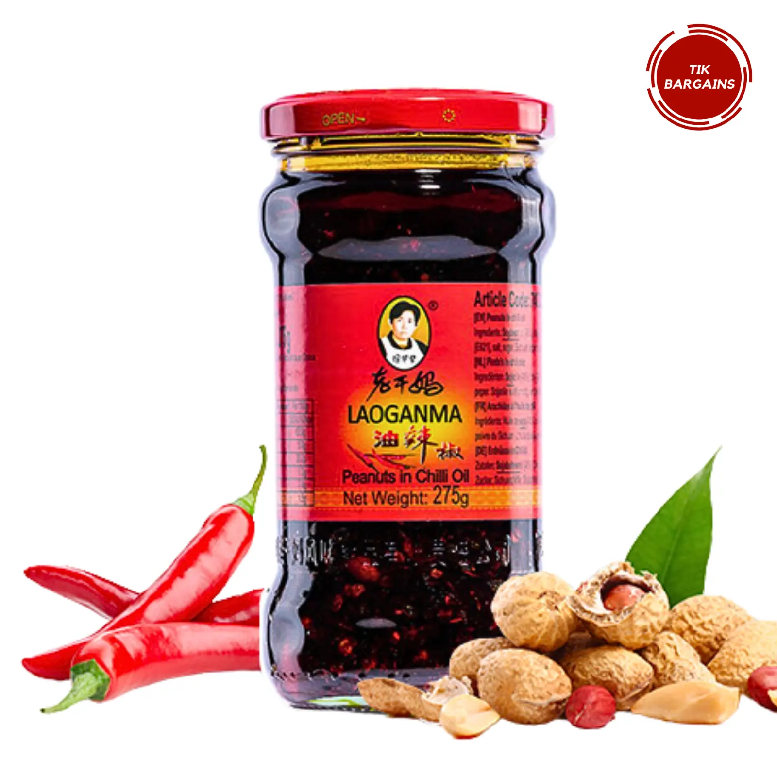 Lao Gan Ma Spicy Chilli Crisp - Authentic Chinese Condiment, Cult-Favorite Spicy Sauce, Versatile Flavor Enhancer for Noodles, Rice, Stir-Fries, and More - Traditional Pungent, Savory, and Crispy Chili Oil Sauce Dip Lao Gan Ma Fermented Soybeans in Chilli