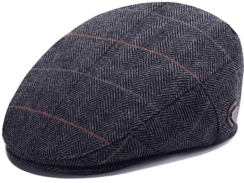 Tesfarz Men's Beret Flat Newsboy Hat Irish Cabbie Gatsby Cap Breathable Driving Hunting Hat 4