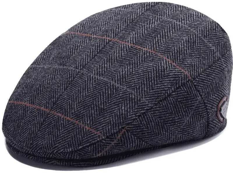 Tesfarz Men's Beret Flat Newsboy Hat Irish Cabbie Gatsby Cap Breathable Driving Hunting Hat 4