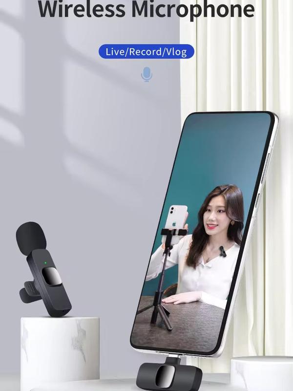 Portable K9 Wireless Lapel Microphone Professional Podcast multimedia HD Rechargeable microphone for Iphone Android 5