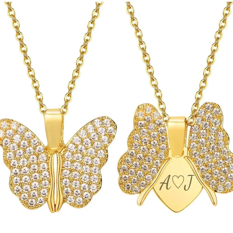 Butterfly Secret Note Pendent Necklace - Customisable