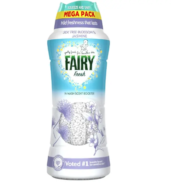 Fairy In-Wash Scent Booster Laundry Beads - Silk Tree Blossom & Jasmine (570g) - Household, Scented