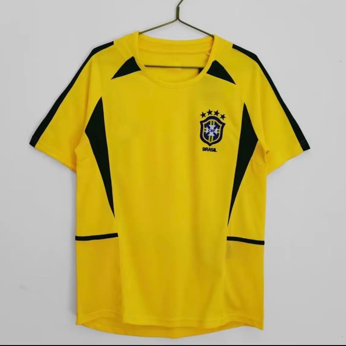 2002 Brazil home Football Jersey - Soccer Top for Men