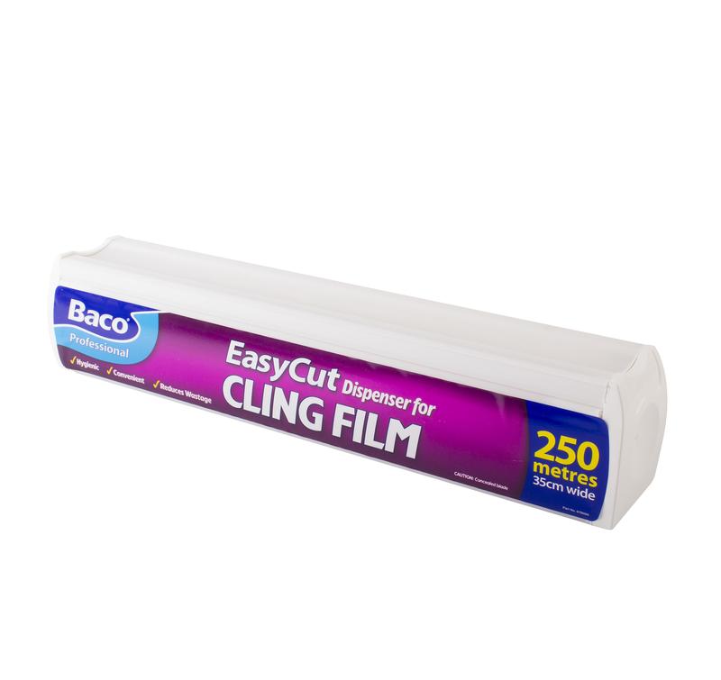Bacofoil EasyCut Dispenser and Cling Film Wrap 250m Hygienic Convenient 1