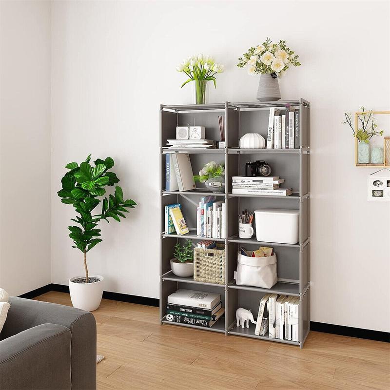 10 Cubes Book Shelves Storage Shelf Bookcase Display Unit Organizer Modern Style 5
