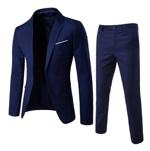 Product Introduction of Men's 2-piece suit slim fit business suit jacket casual jacket long pants 2