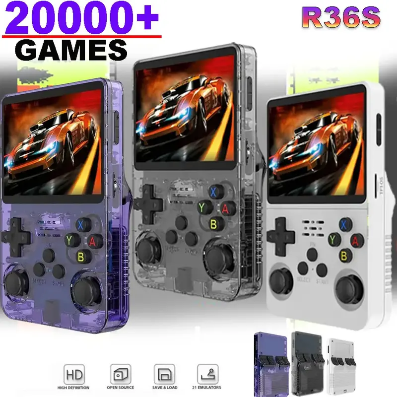 128GB Retro Game Console - R36S, 3.5" IPS Screen, 20,000+ Games, Linux, Portable Gaming System 3