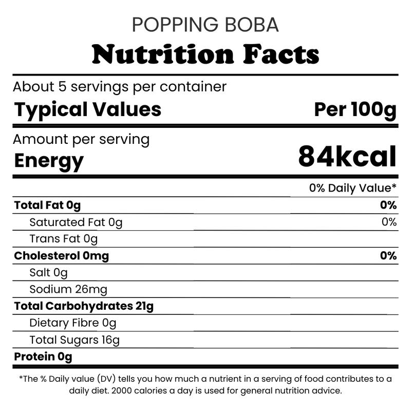Popping Boba for Bubble Tea | Cherry (serves 5) Ready to Eat, Vegan Friendly, Add to Sparkling Drinks or Desserts 4