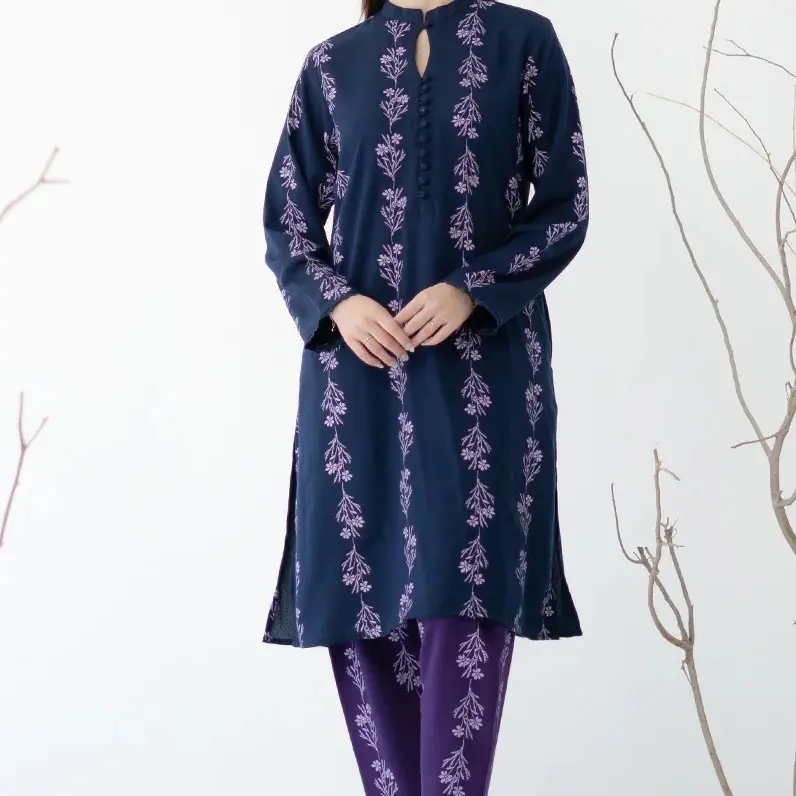 Wear Ego, Textured Ayudia Fabric (winters),  Purple Colour, Stitched 2 PC, See Size chart