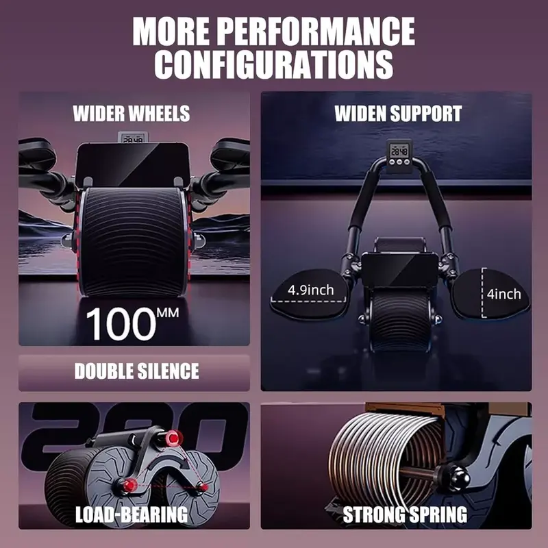 Abdominal Wheel Automatic Rebound Elbow Support Fitness AB Roller Training 1