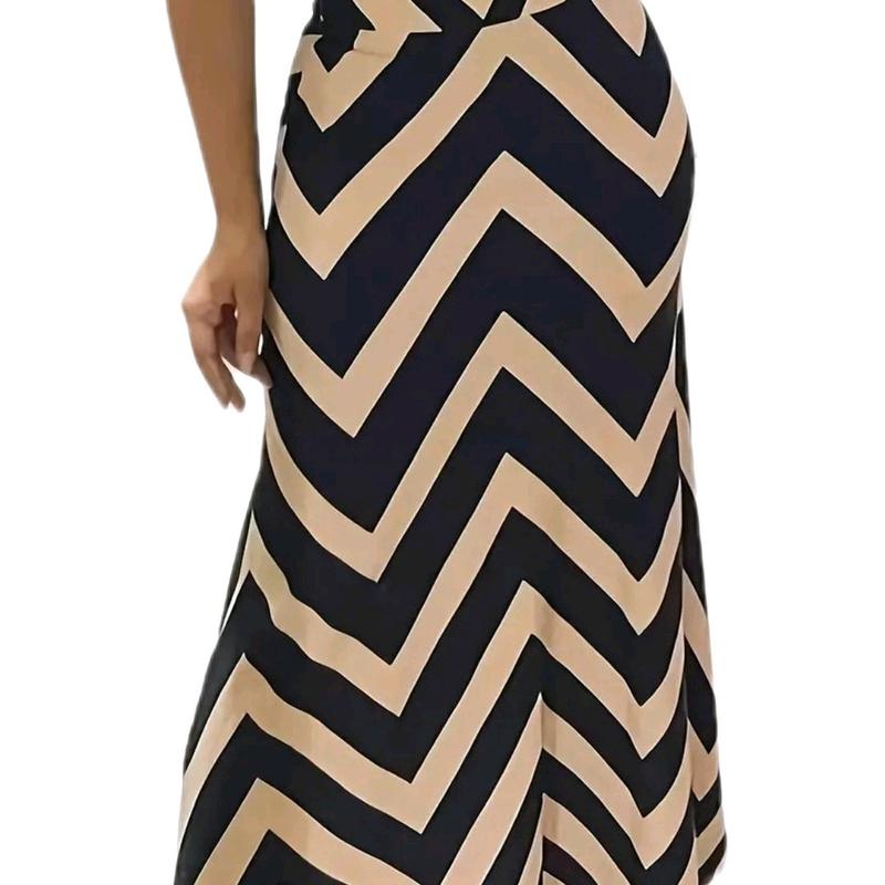 Product Introduction of Women's Herringbone A-Line Skirt - High Waist, Flattering Design for Spring and Summer 4